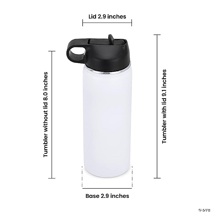 MakerFlo 32 oz Hydro Water Bottle - 2 Lids - Stainless Steel | Michaels