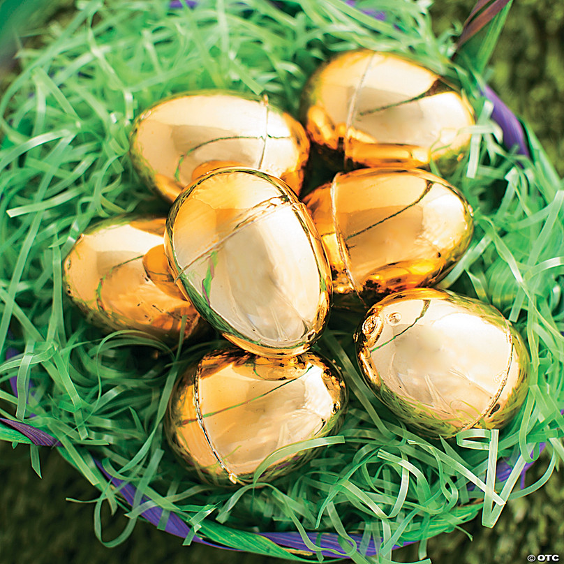 Golden Easter Eggs Set