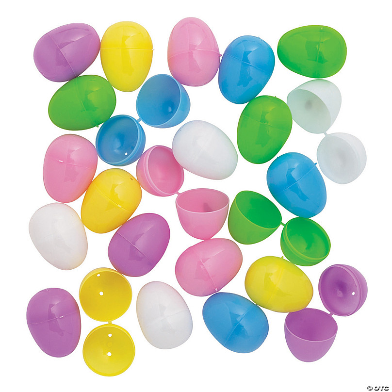 2 1/4 Bulk 72 Pc. Bright Printed Plastic Easter Eggs