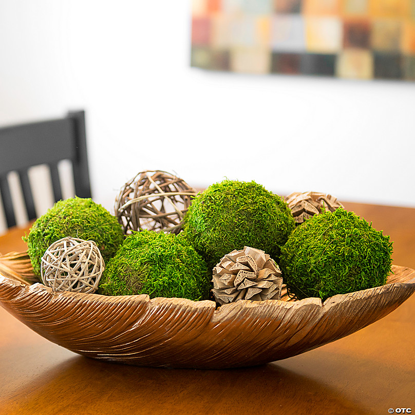 2 Decorative Moss Balls - 6 Pc.