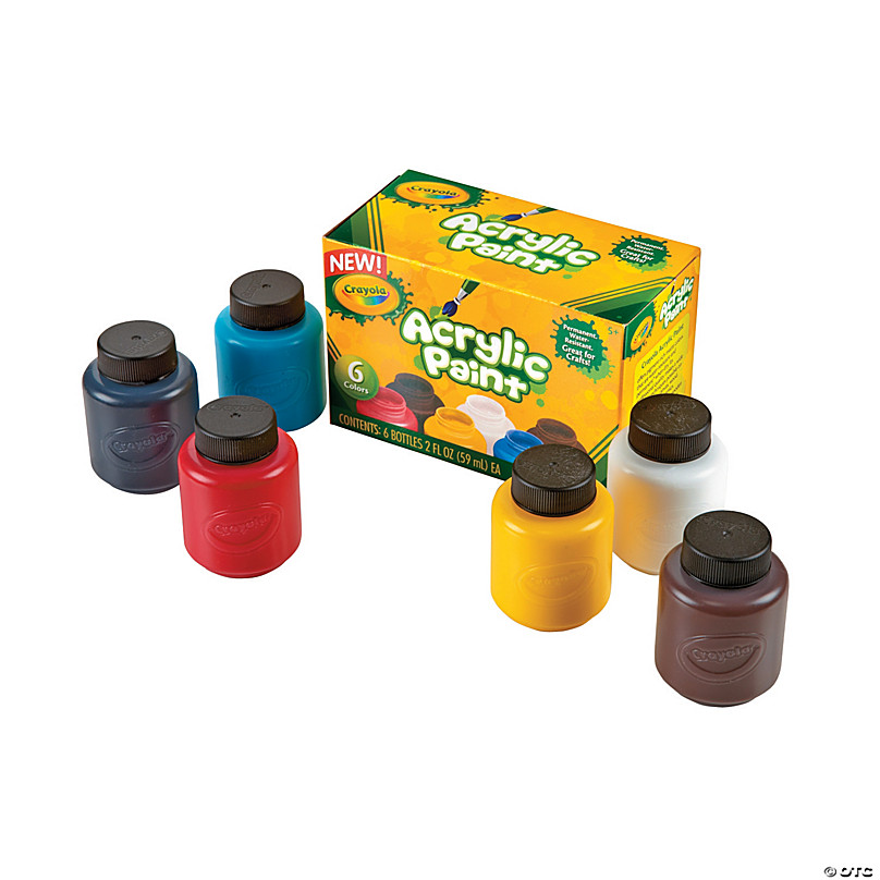 16-oz. Crayola® Washable Assorted Colors Paint - Set of 12 | Oriental  Trading