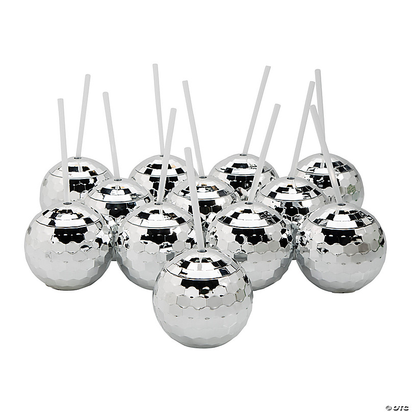 Ujuuu 6Pcs Disco Ball Cups Tumbler Disco Flash Ball Cocktail Cup Silver  Spherical Cup with Lid and S…See more Ujuuu 6Pcs Disco Ball Cups Tumbler  Disco