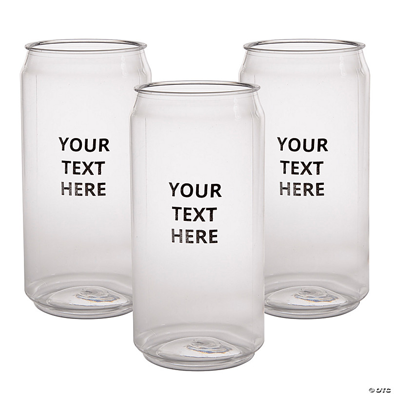 20 oz. Bulk 48 Ct. Personalized Can-Shaped Reusable BPA-Free