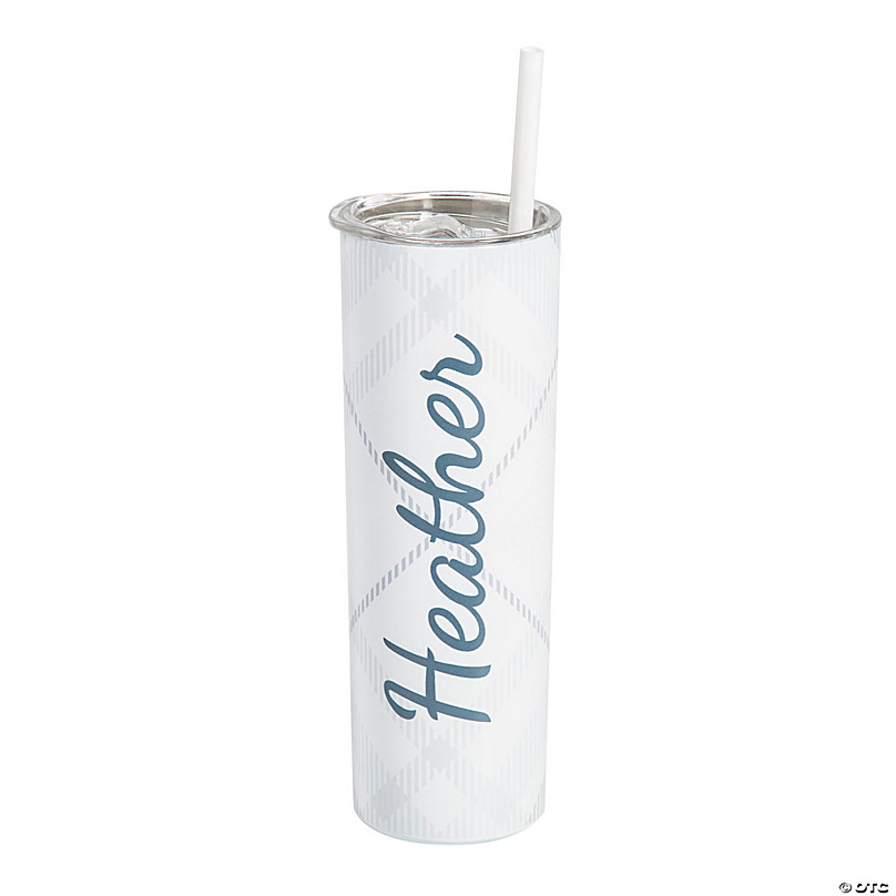 https://s7.orientaltrading.com/is/image/OrientalTrading/FXBanner_808/20-oz--personalized-neutral-plaid-stainless-reusable-steel-tumbler-with-lid-and-straw~14145590.jpg
