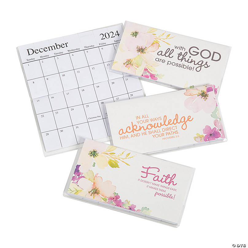2023 2024 Faith Watercolors Pocket Calendars 12 Pc. Discontinued