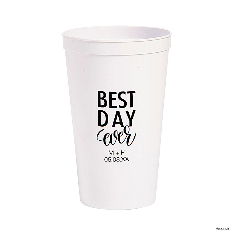 Personalized Plastic Wedding Cups Custom Cup (435) Beer Wedding Favors