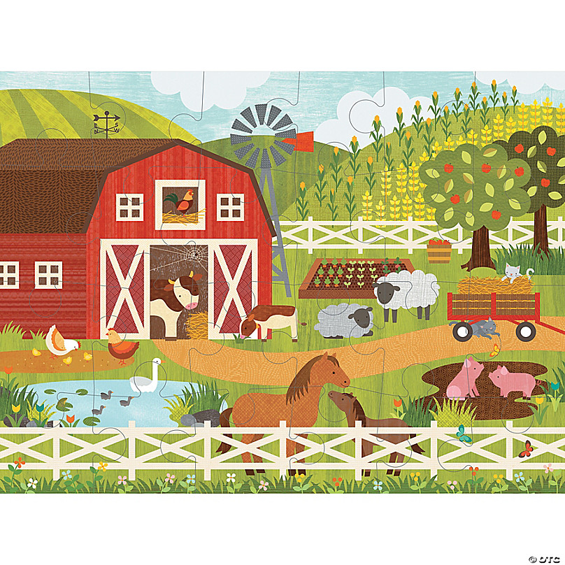 Farm Number Floor Puzzle, 24 Pieces 