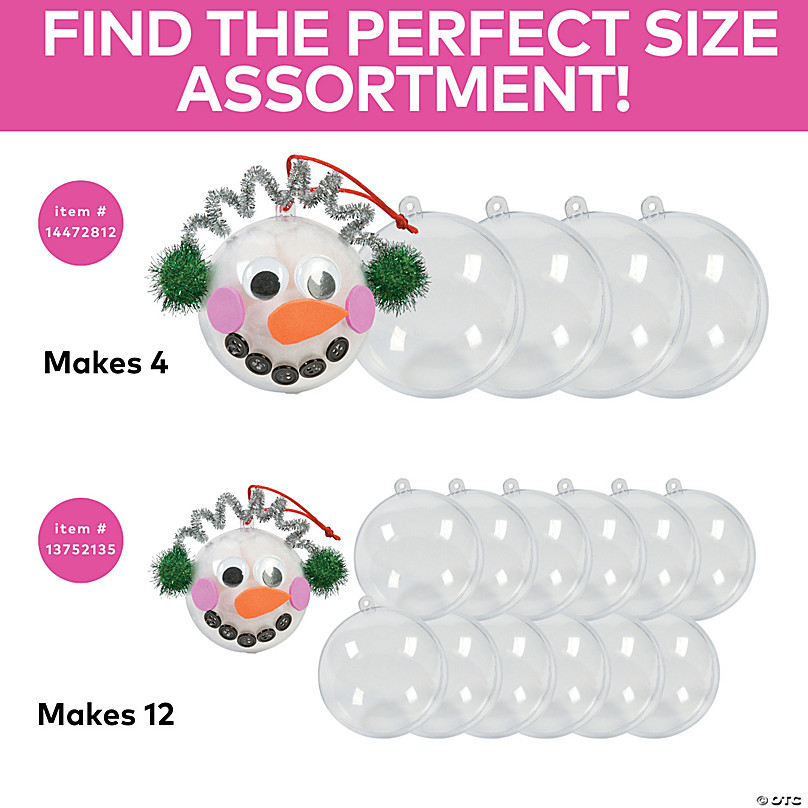 126mm Plastic Clear Ball Ornament by Make Market®