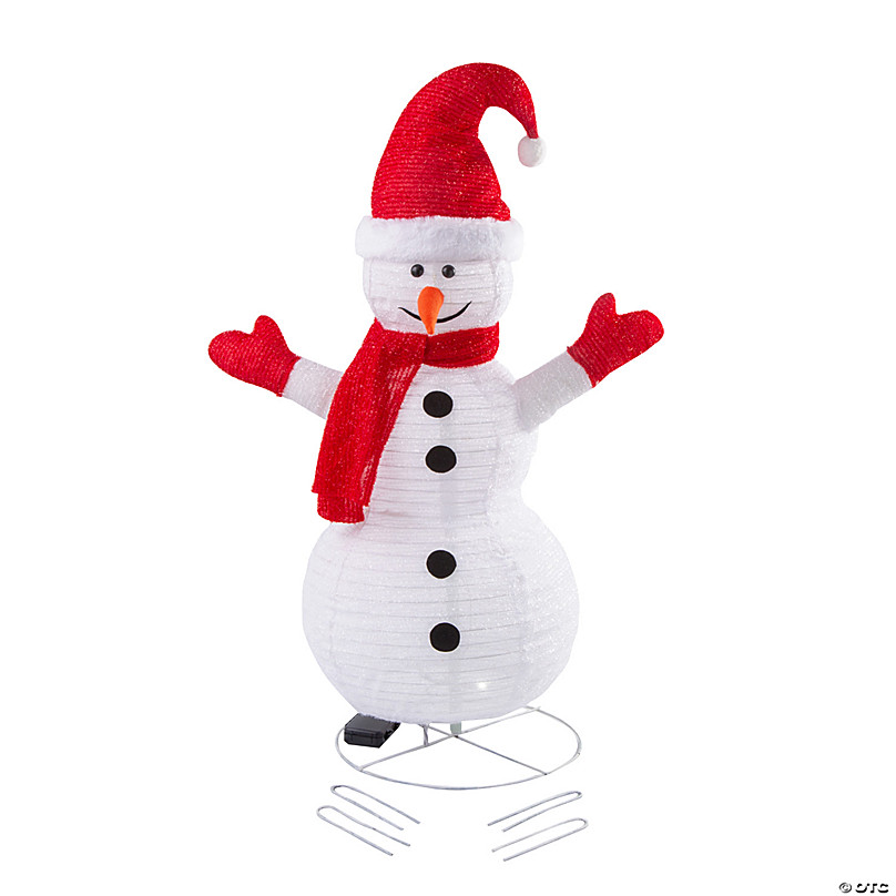 3 ft. Light-Up Snowman Collapsible Outdoor Christmas Decoration