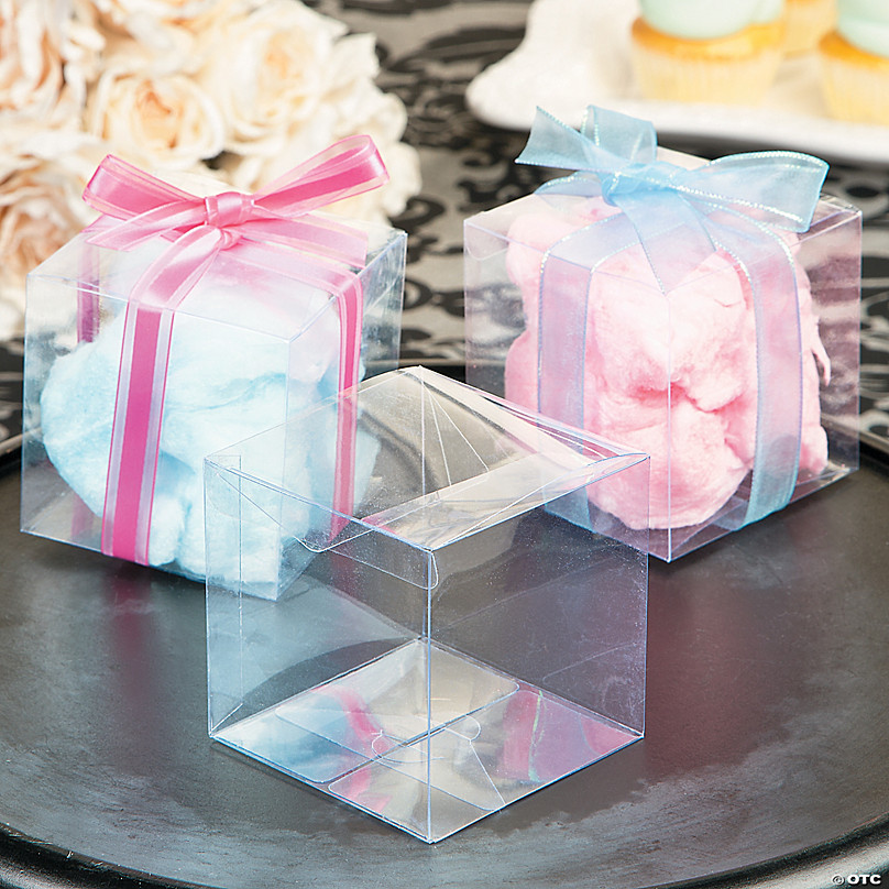 CLEAR Plastic FAVORS BOXES 3" Wedding Party Decorations Wholesale Supply 