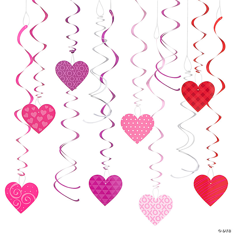 Valentine Heart Foil Wall Cutouts - 6 Pc. | Oriental Trading