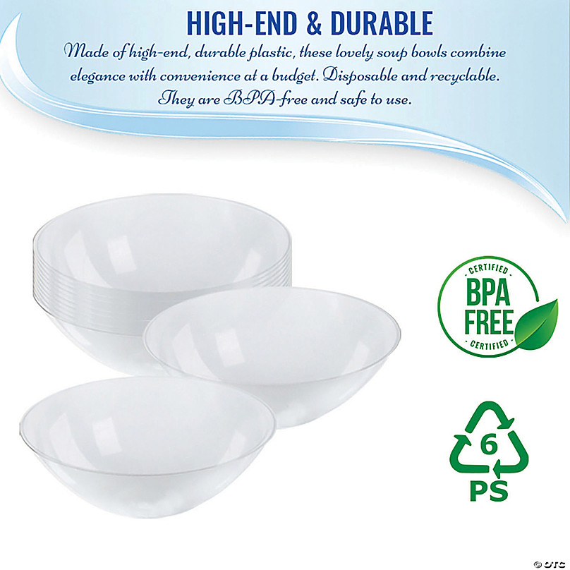 Round Plastic Serving Bowl, Large