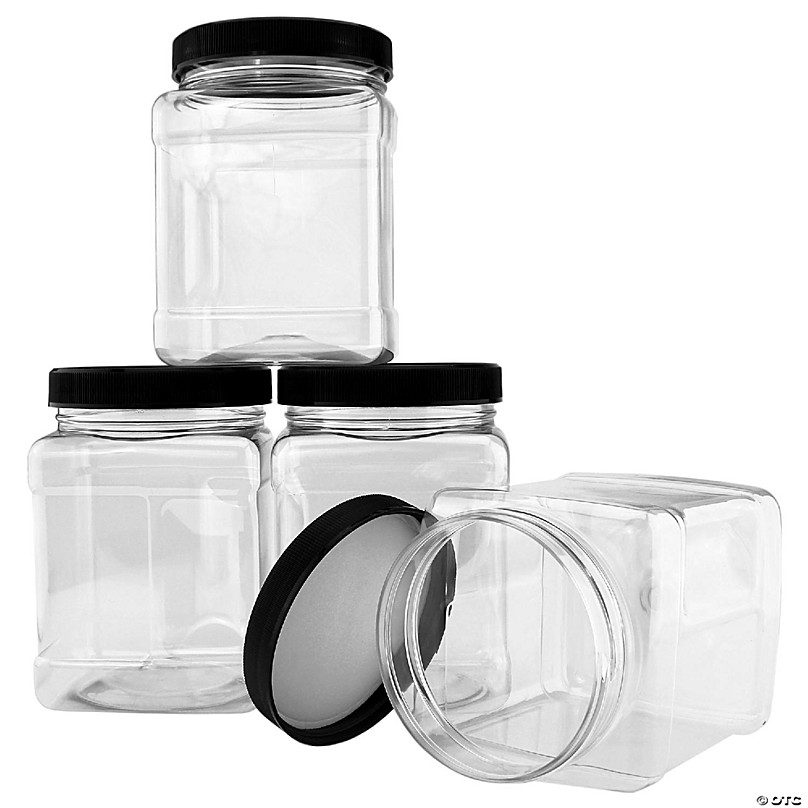 Plastic Grip Jars - 48 oz