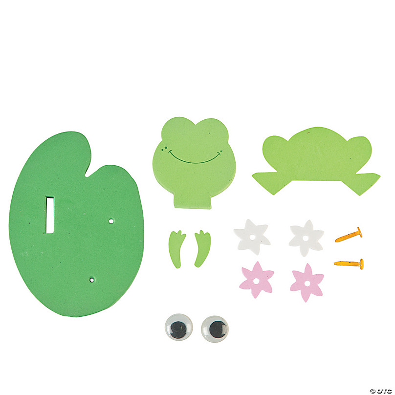 3D Floating Frog on a Lily Pad Foam Craft Kit - Makes 12