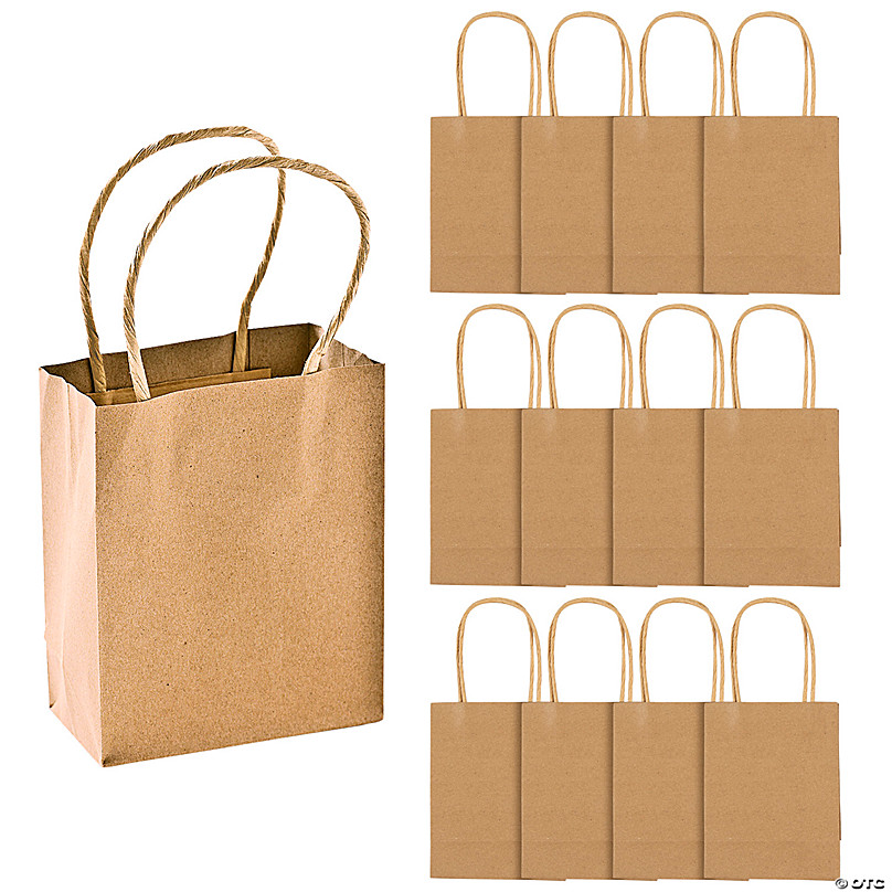 2 lb 1000 ct Small Mini Brown Kraft Paper Bags for Small Snacks and Grocery 
