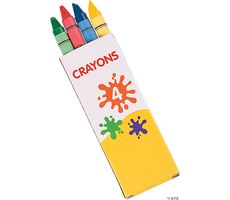 4-Color Crayons - 12 Boxes