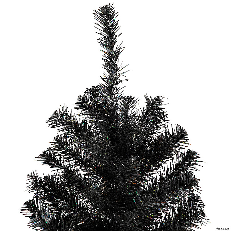 Holographic Brown Slim Artificial Tinsel Christmas Tree - Unlit, 4 ft