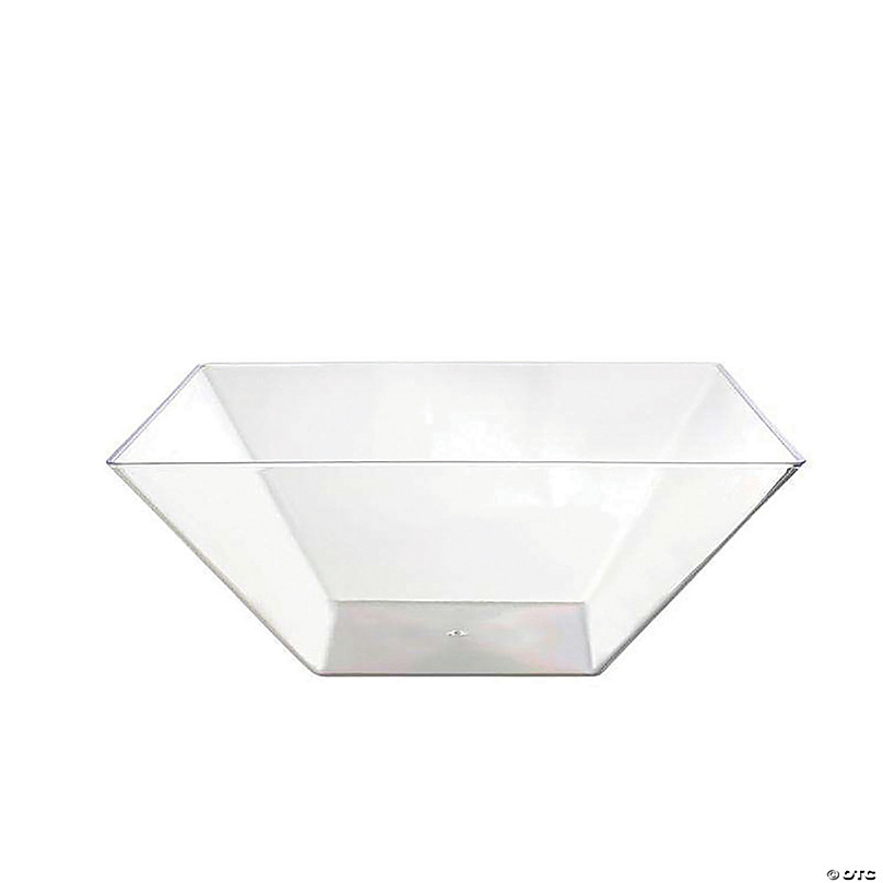 Plastic Bowls - Clear Square Serving Bowls, Smarty Had A Party