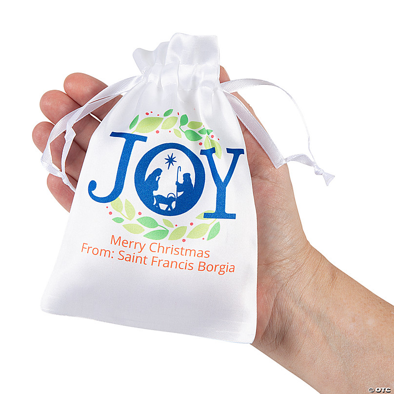 Custom Canvas Favor Bags: Ho Ho Holy Christmas Recovery Kit Bags