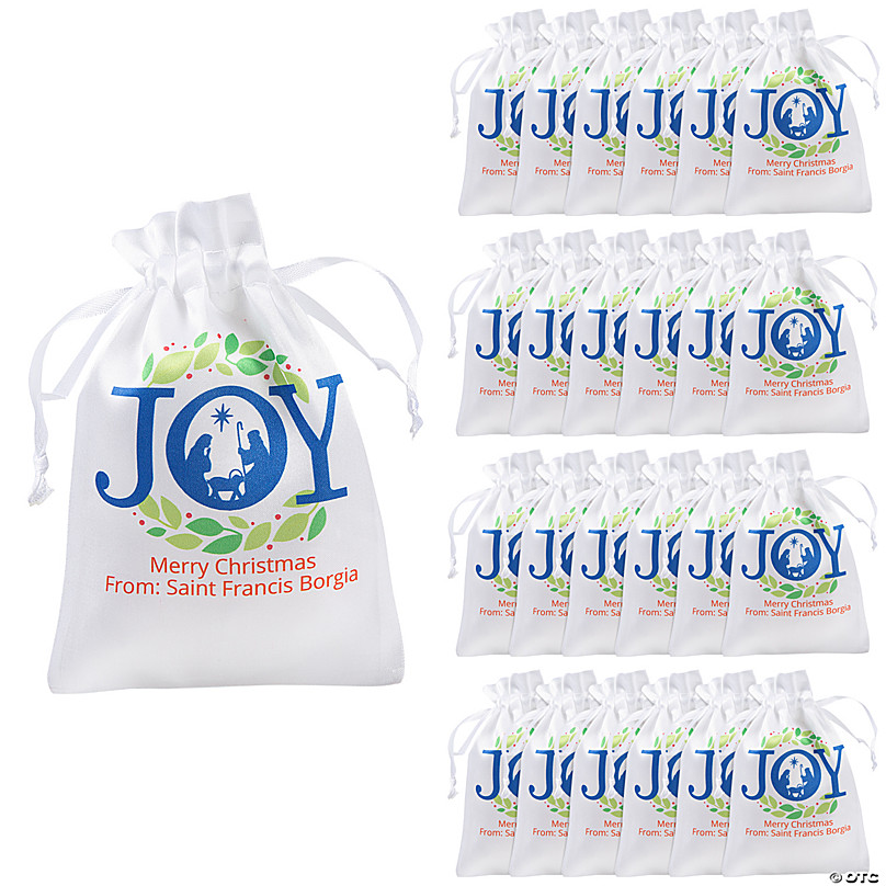 Custom Canvas Favor Bags: Ho Ho Holy Christmas Recovery Kit Bags