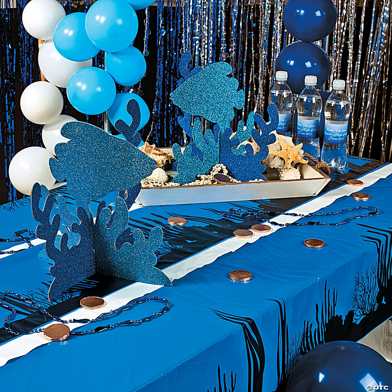 40 x 100 ft. Under the Sea Plastic Tablecloth Roll