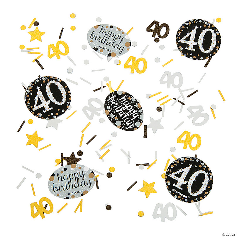 40th Birthday Sparkling Celebration Confetti