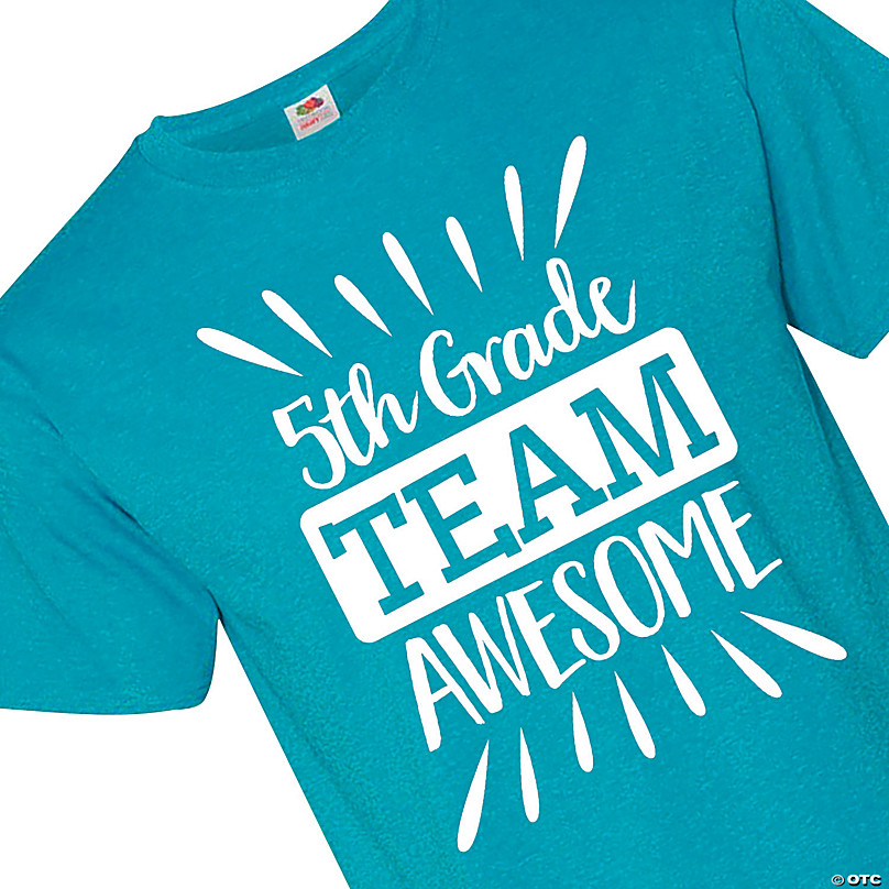 Ik geloof Factureerbaar dubbellaag 5th Grade Team Awesome T-Shirt | Oriental Trading