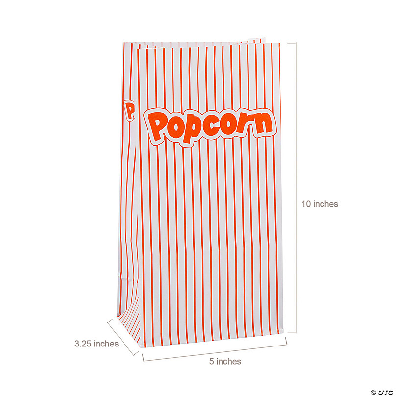 Pack of 10 Disposable Paper Popcorn Bags 