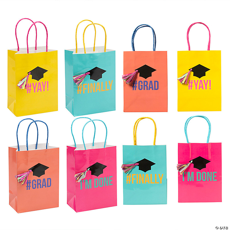  ECOHOLA Royal Blue Grad Congrats gift Bags with Thick