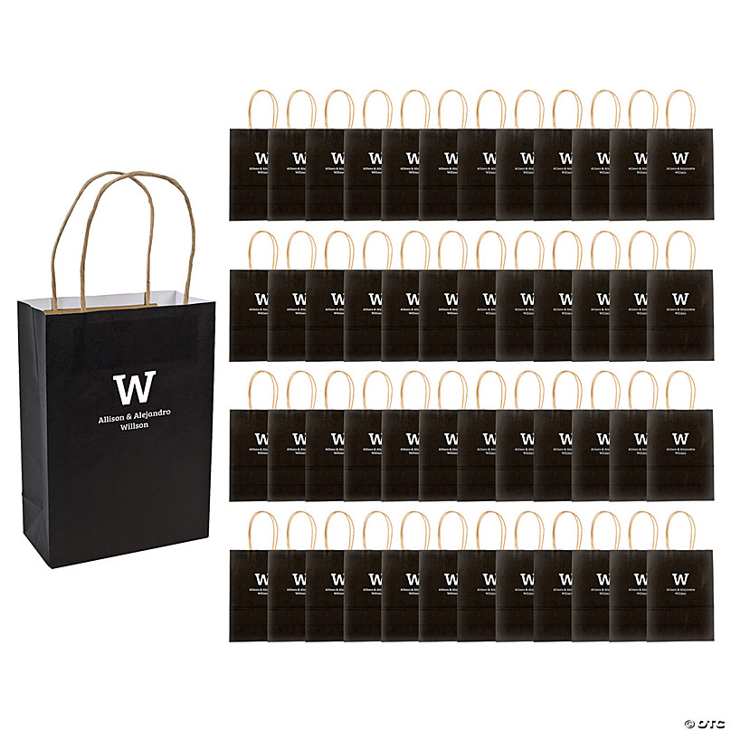 30 Pcs Welcome Gift Bags for Wedding Hotel Guests Thanks for Celebrating  with Us Gold Paper Bag Medium Size Foil with Handle For Bridal Shower Party