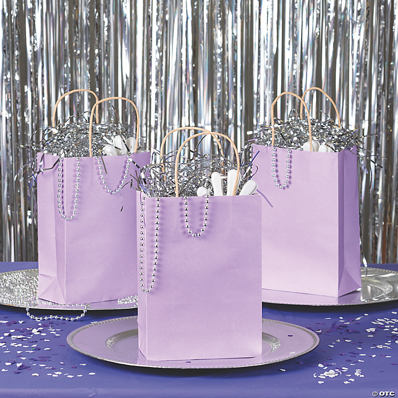 Tiny Purple Kraft Gift Bag w/ Gold Tissue Paper - University Book Exchange