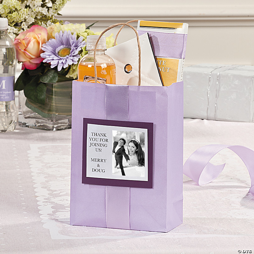 Tiny Purple Kraft Gift Bag w/ Gold Tissue Paper - University Book Exchange