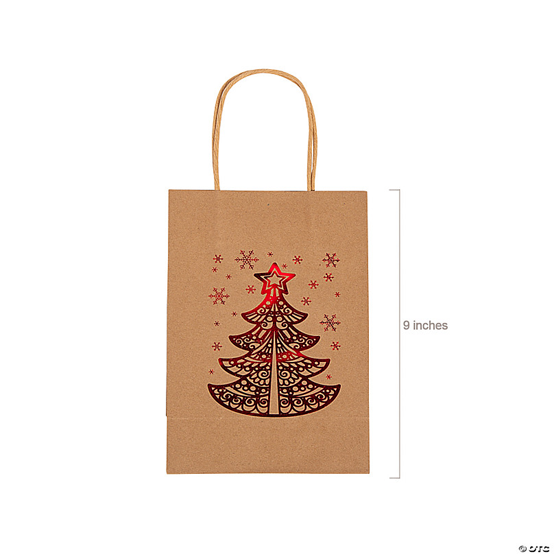 Beautiful Christmas bags decorated with glazed paper