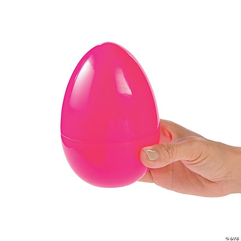 6 Fillable Plastic Bright Easter Eggs - 12 Pc.