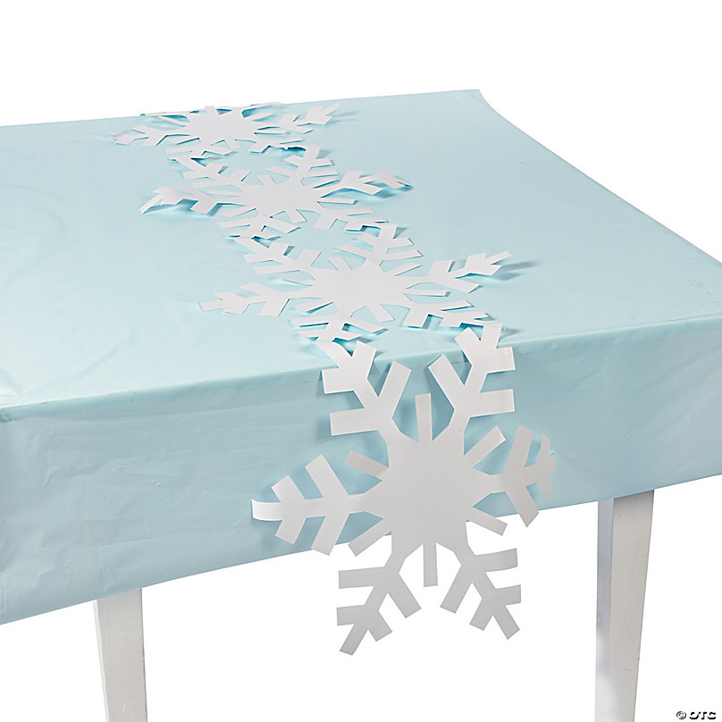 White Glitter Snowflake Centerpiece - 2 Pc.
