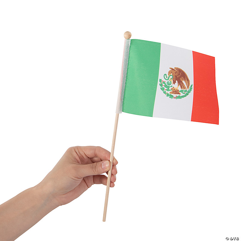 6 x 4 Small Mexican Flags - 12 Pc.