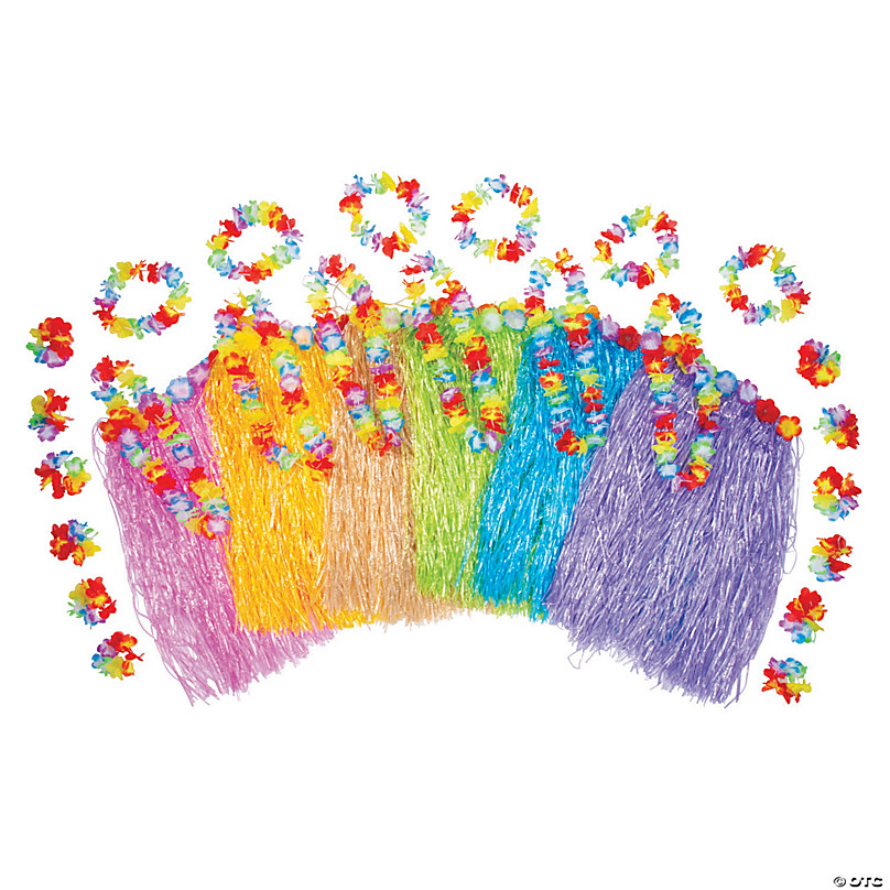 60 Pc. Adult’s Multicolor Hula Kits for 12