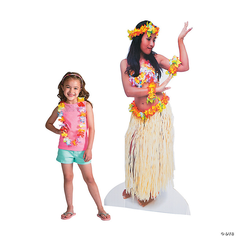 TEENAGER 26 Hula Grass Skirt Set . Hawaiian Luau Supplies.Dancing Costume