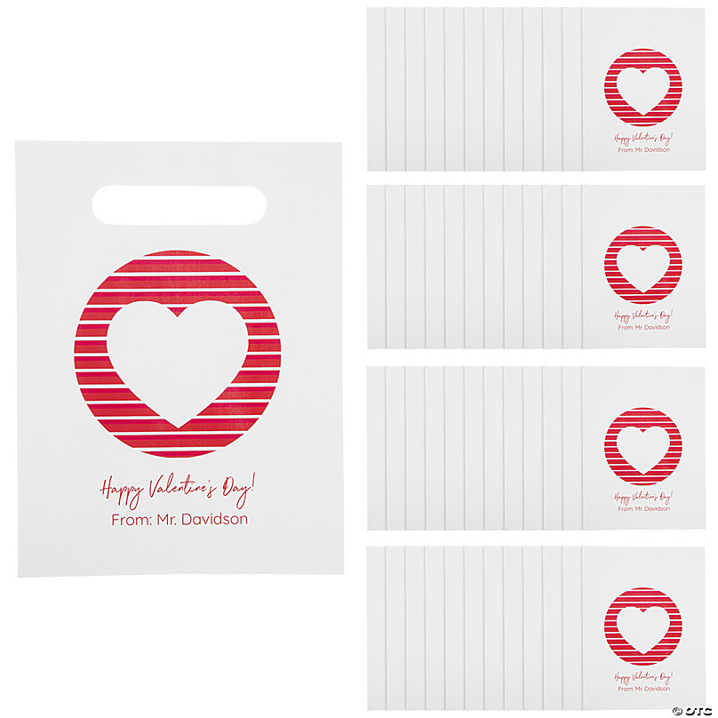 Bulk 80 Pc. Personalized Two Hearts Favor Stickers