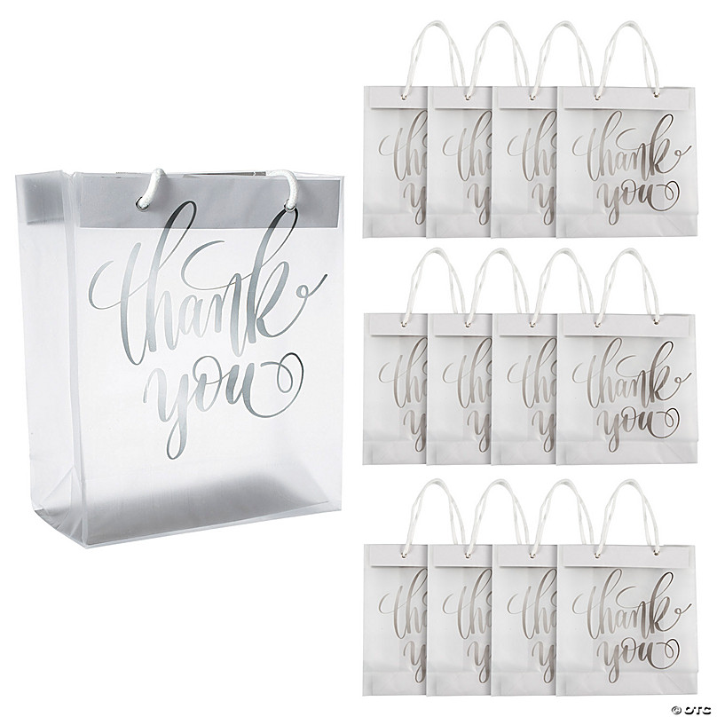 8 x 5 x 10 Clear Frosted Plastic Shopping Bags (Case of 250)