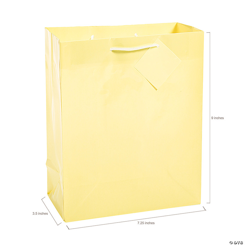 12 PCS Assorted 3 Pastel Color Kraft Paper Gift Bags Baby Shower Favor Bags
