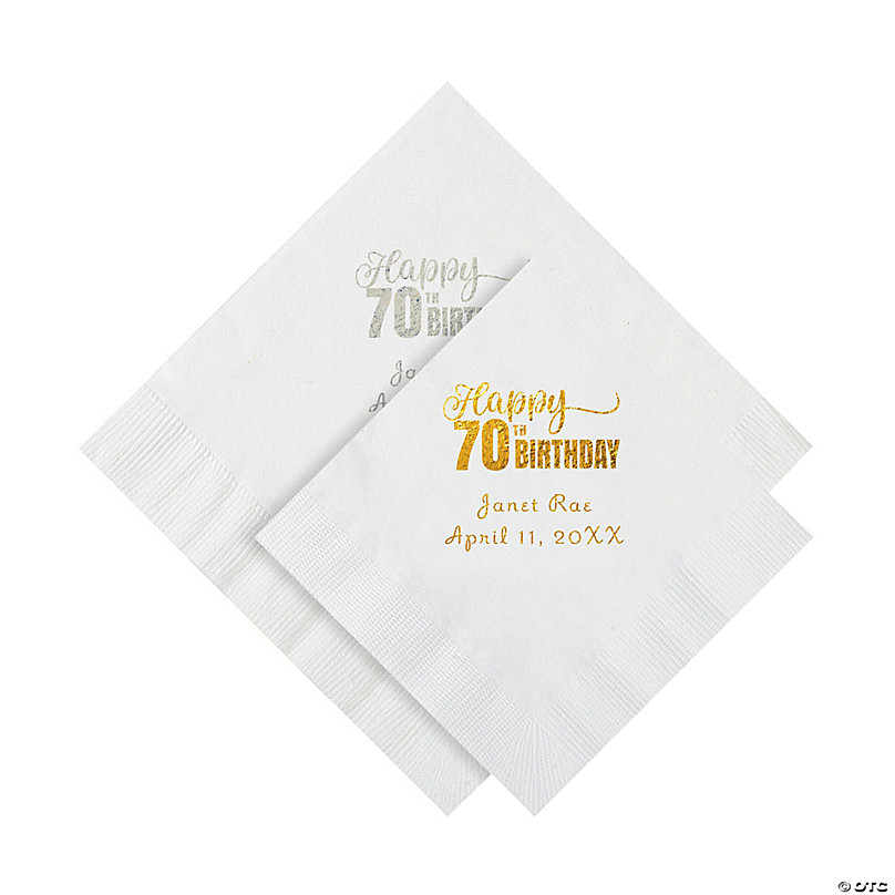 50 PERSONALIZED BEVERAGE cocktail NAPKINS in 24 hours 