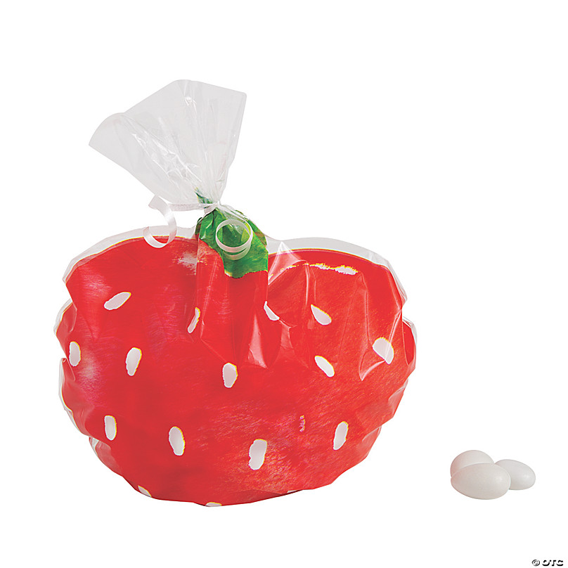 8 1/2 x 11 Strawberry Cellophane Bags – 36 Pc.