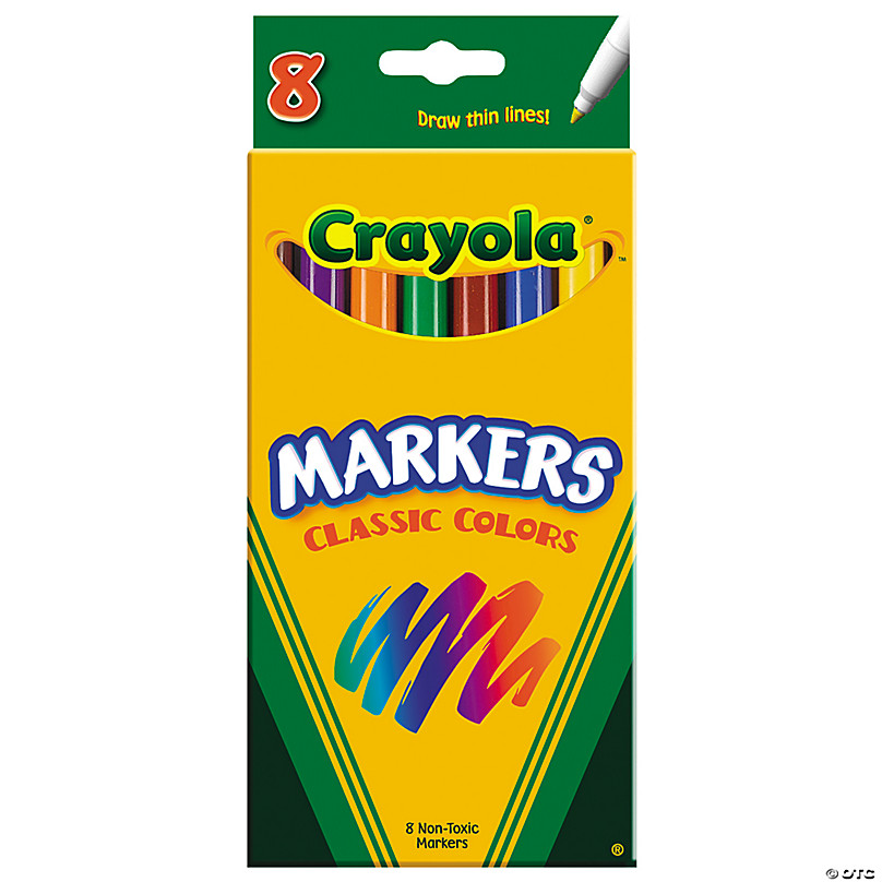 8-Color Classic Colors Crayola® Cone Tip Markers | Oriental Trading