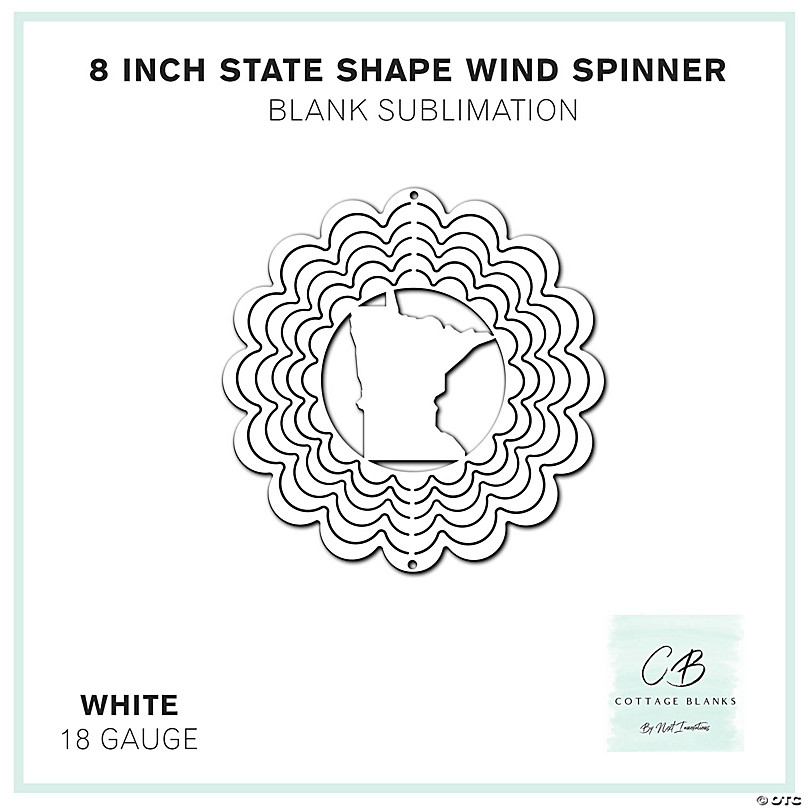 Next Innovations 6 Inch Wind Spinner Sublimation Blank, 6 Pack