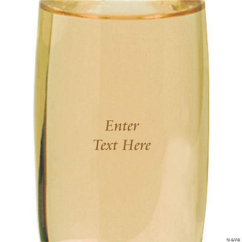 8 oz. Personalized Fiancé Reusable Glass Champagne Flute Set - 2 Ct.