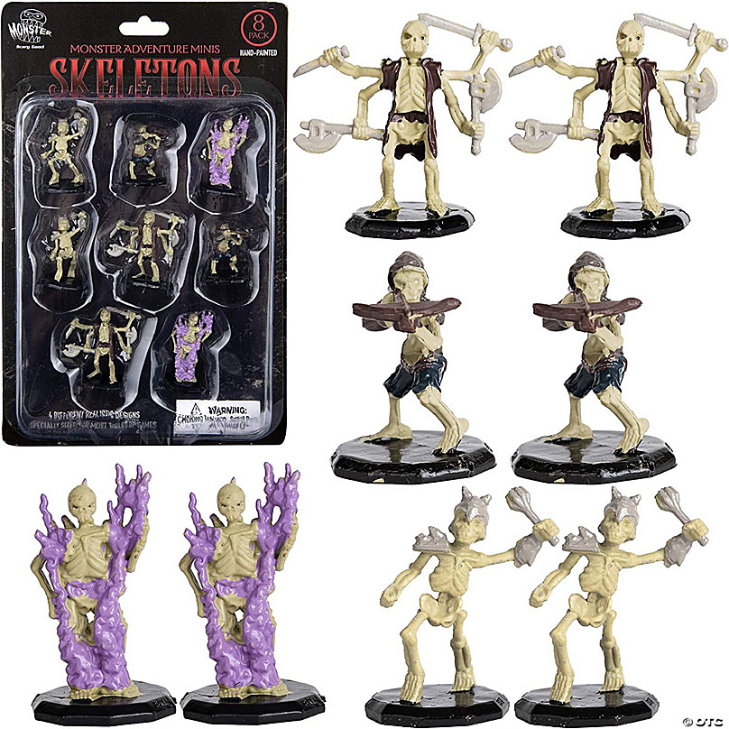 Painted Fantasy Skeleton Mini Figures All Unique Designs Hex