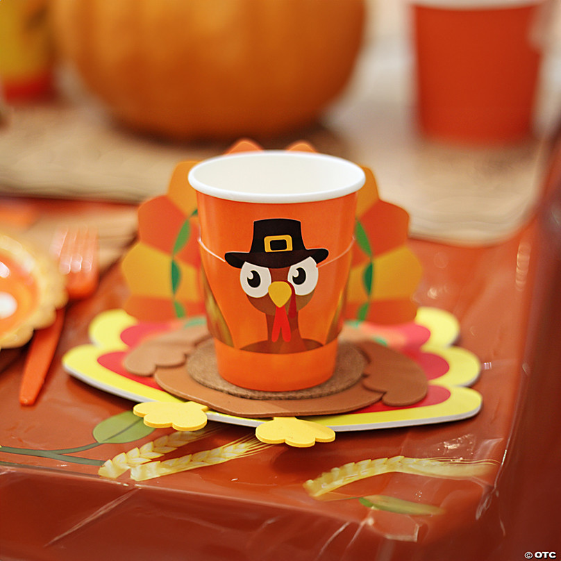 Kids Thanksgiving Cup, Thanksgiving Party Cups, Turkey Cups