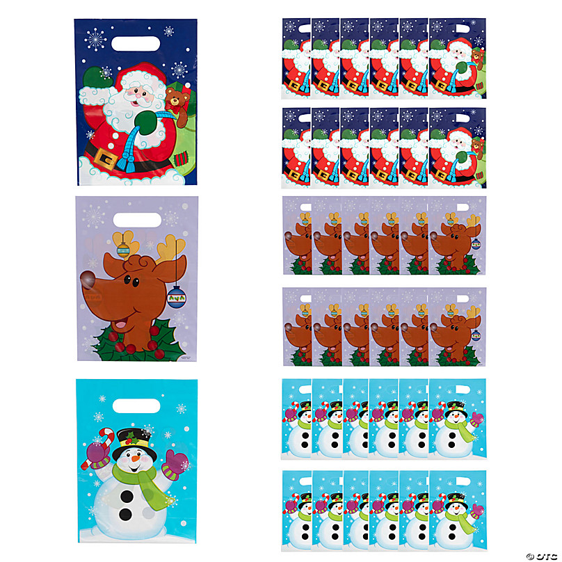 Amscan Christmas Holiday Friends Giant Plastic Gift Sacks Multicolor 44 X 36 for sale online 
