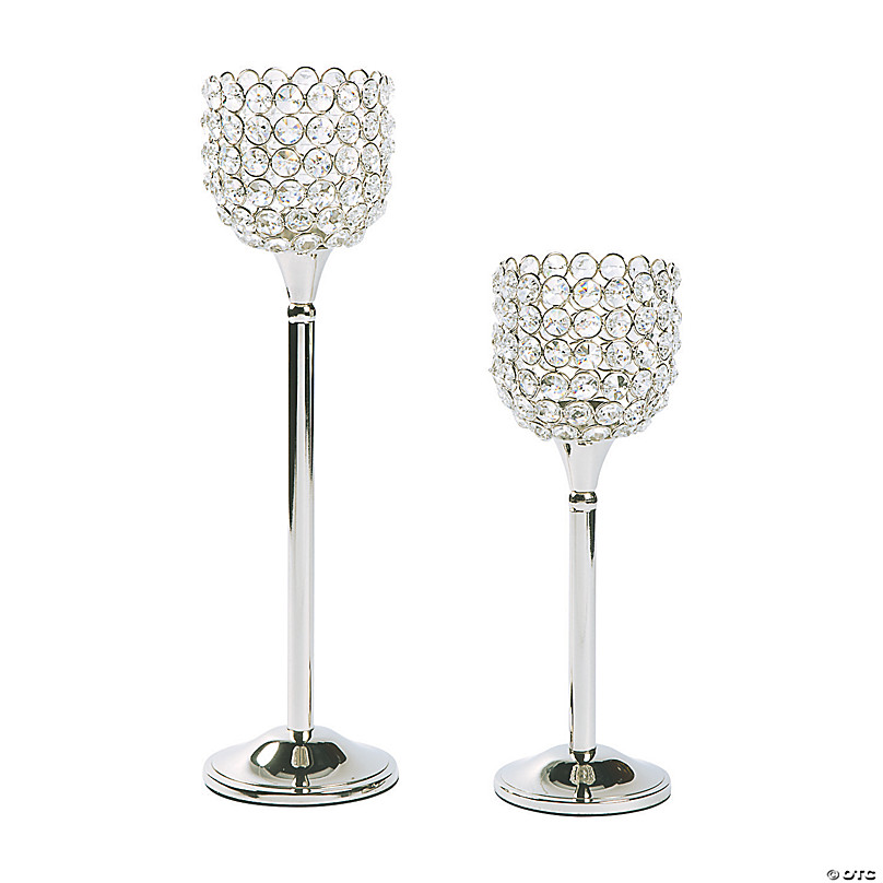 glass pedestal candle holders